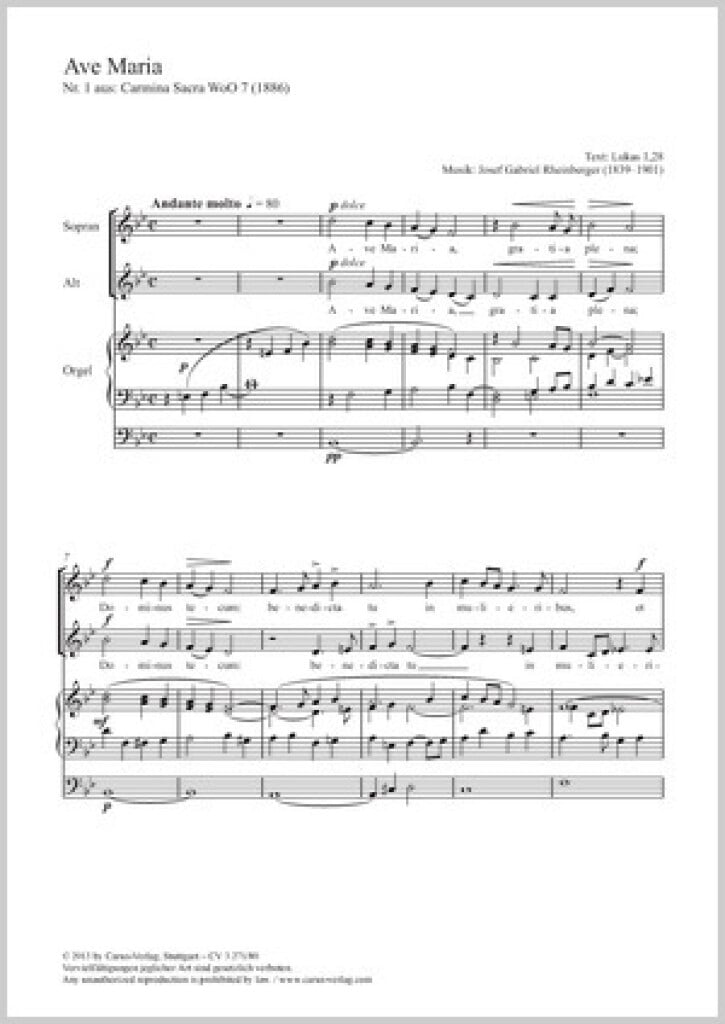 Ave Maria in B flat major